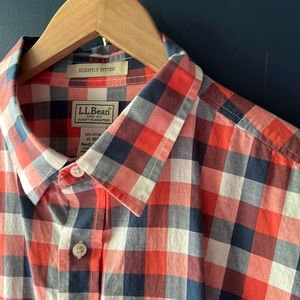 L.L. Bean, short sleeve button shirt